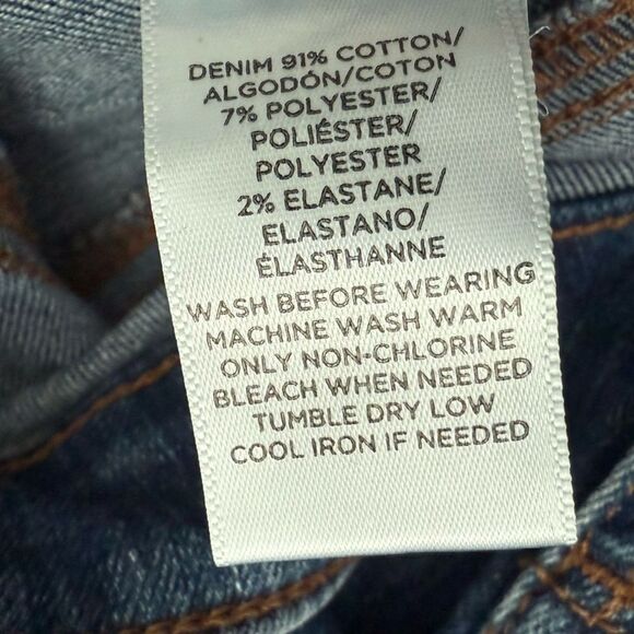 LOFT Curvy High Waist Skinny Jeans Classic Tapered Fit button Up Jeans Size 29/8 - Picture 7 of 9